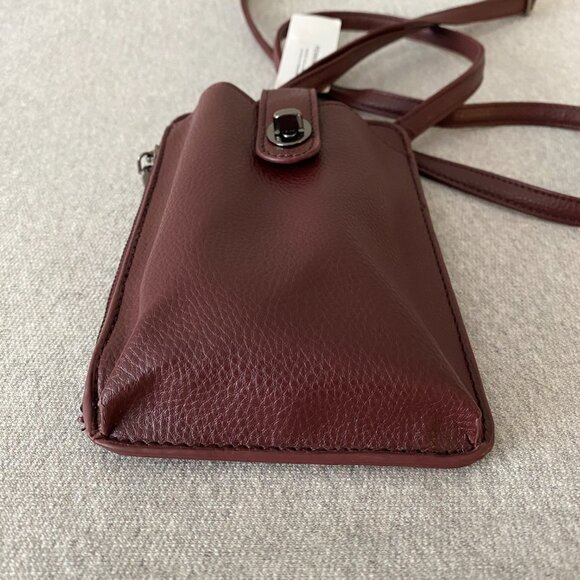 NWT Penningtons Burgundy Brown Crossbody Wallet Bag - Picture 9 of 13